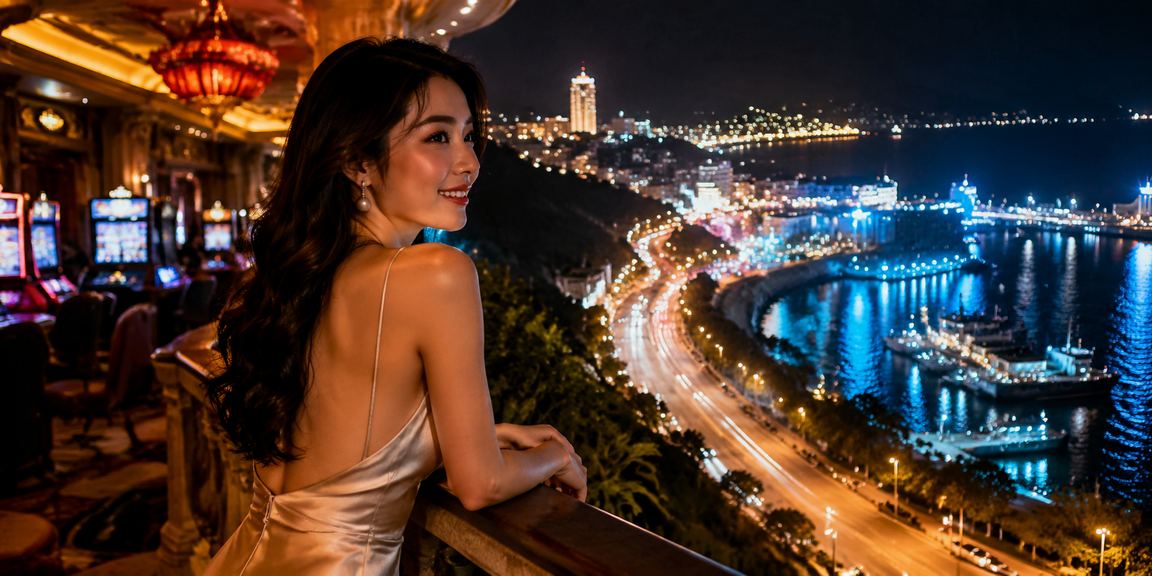 Cảnh khu chợ đêm tại Vũng Tàu với ánh đèn neon rực rỡ